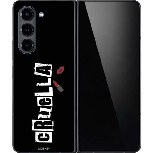Disney Cruella (2021) Logo and Lipstick Galaxy Z Fold5 5G Skin